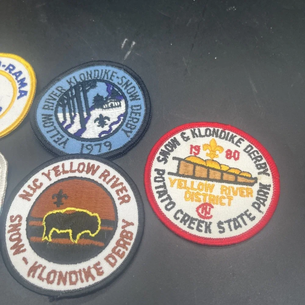 Vintage 1970s-80s Boy Scout Patch Lot (5) Yellow River District Klondike Derby - Picture 5 of 16